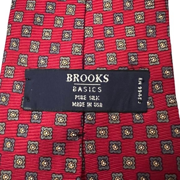 Menβs Brooks Basics Tie Pure Silk - Picture 5 of 6